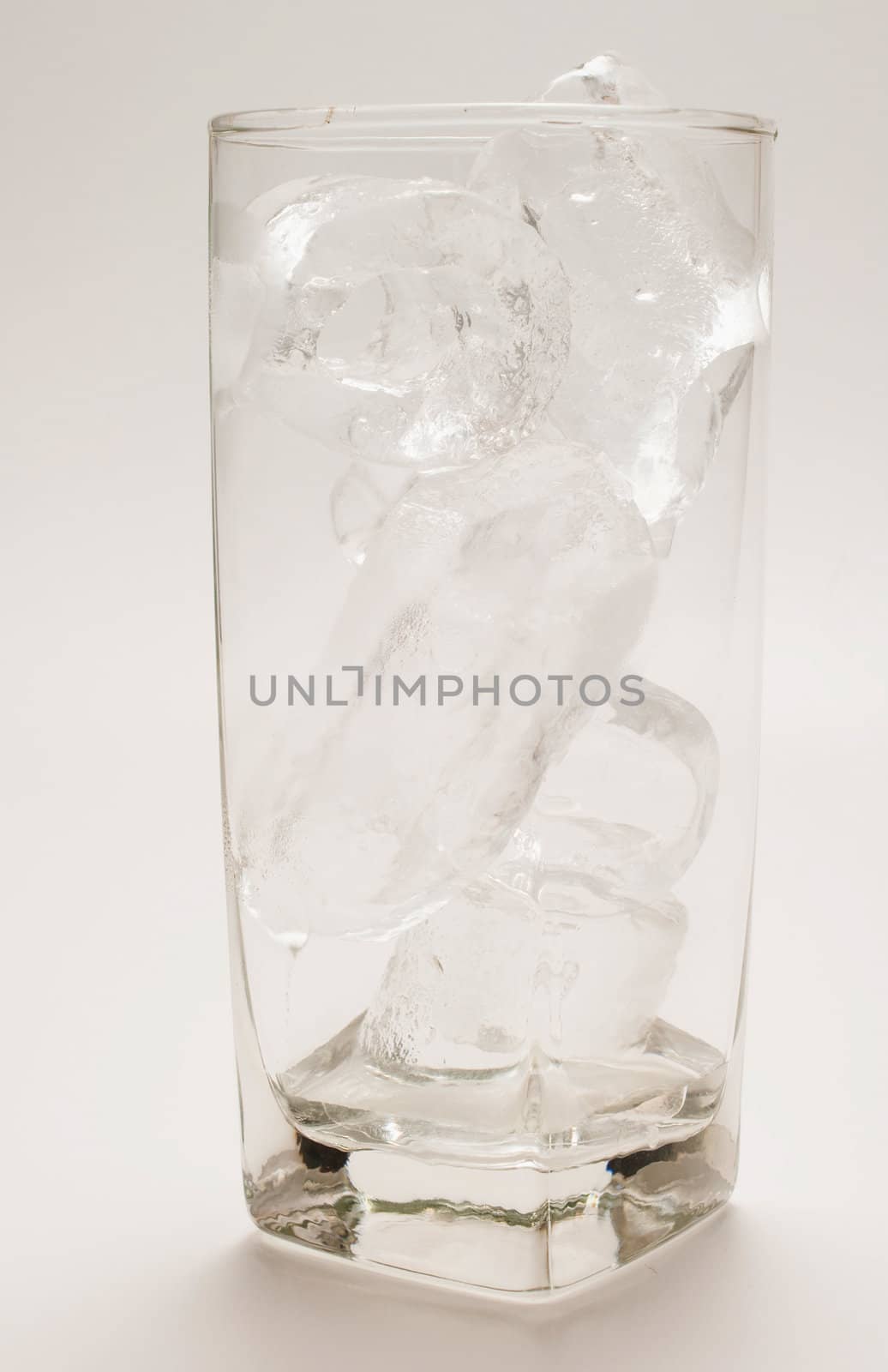 ice glass on white background