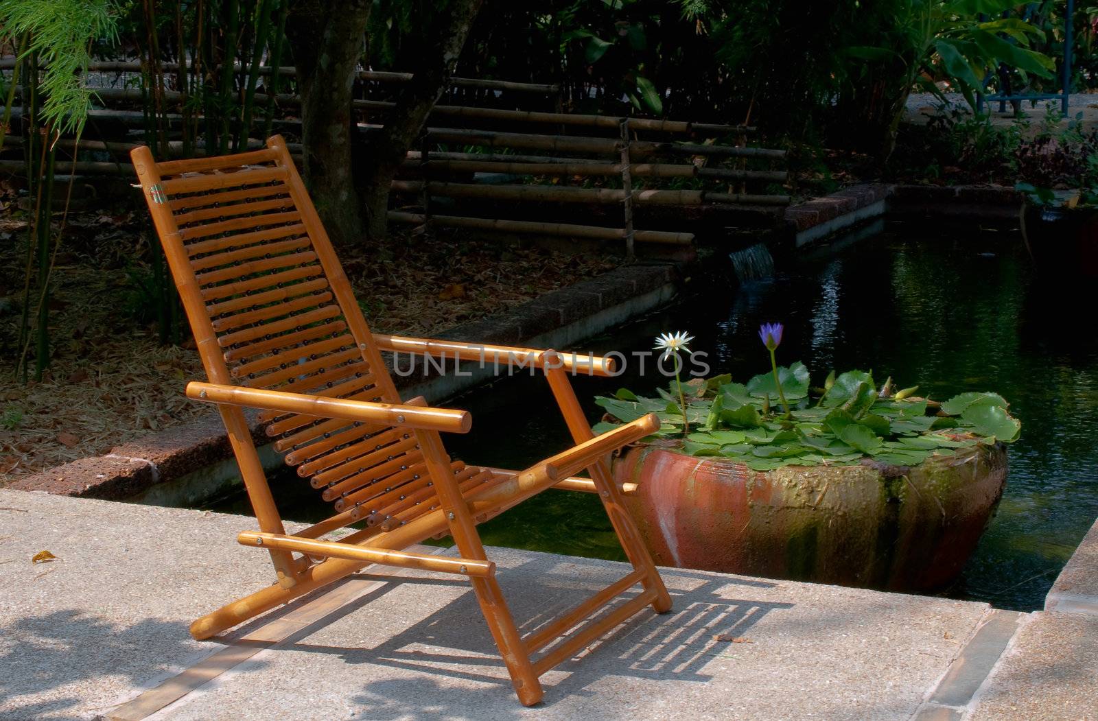 relaxe chair in the garden