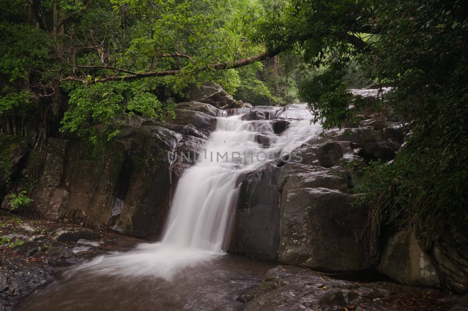 pa la-u waterfall,in Kang Krachan national park Thailand