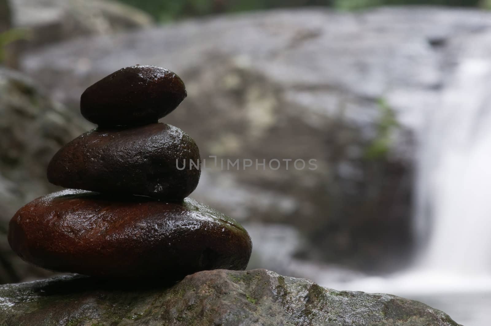 pile pebble in nature background