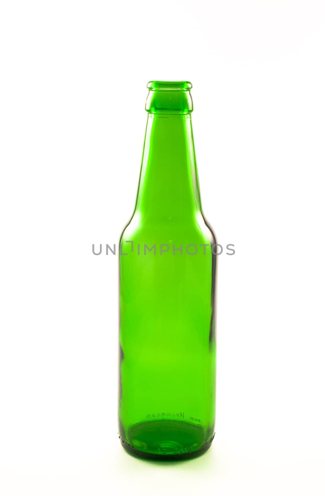 bottle of beer on white background