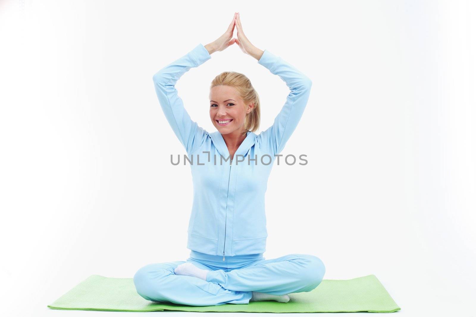 yoga woman studio shot by Yellowj