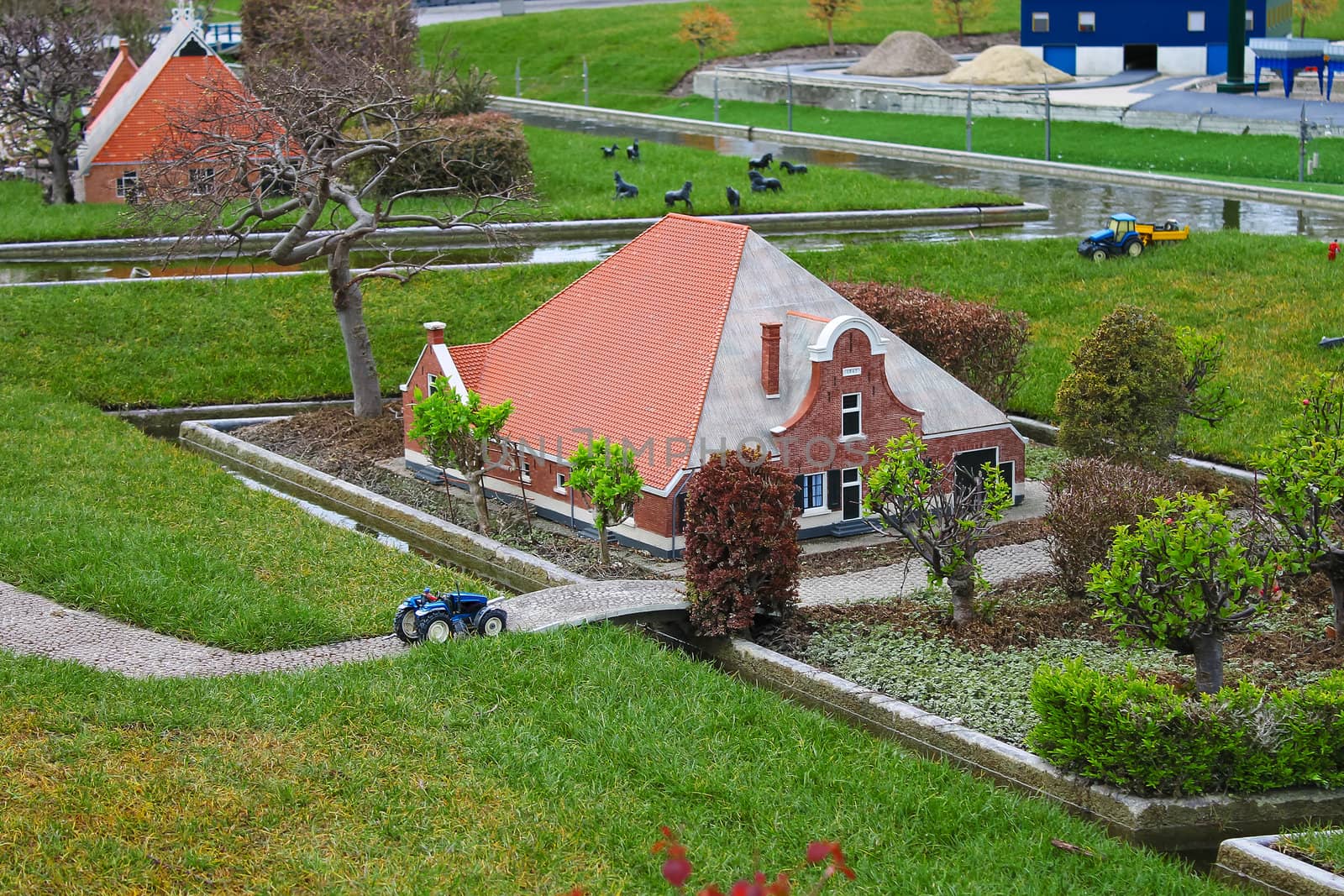 Madurodam - miniature city near  Hague in  Netherlands.