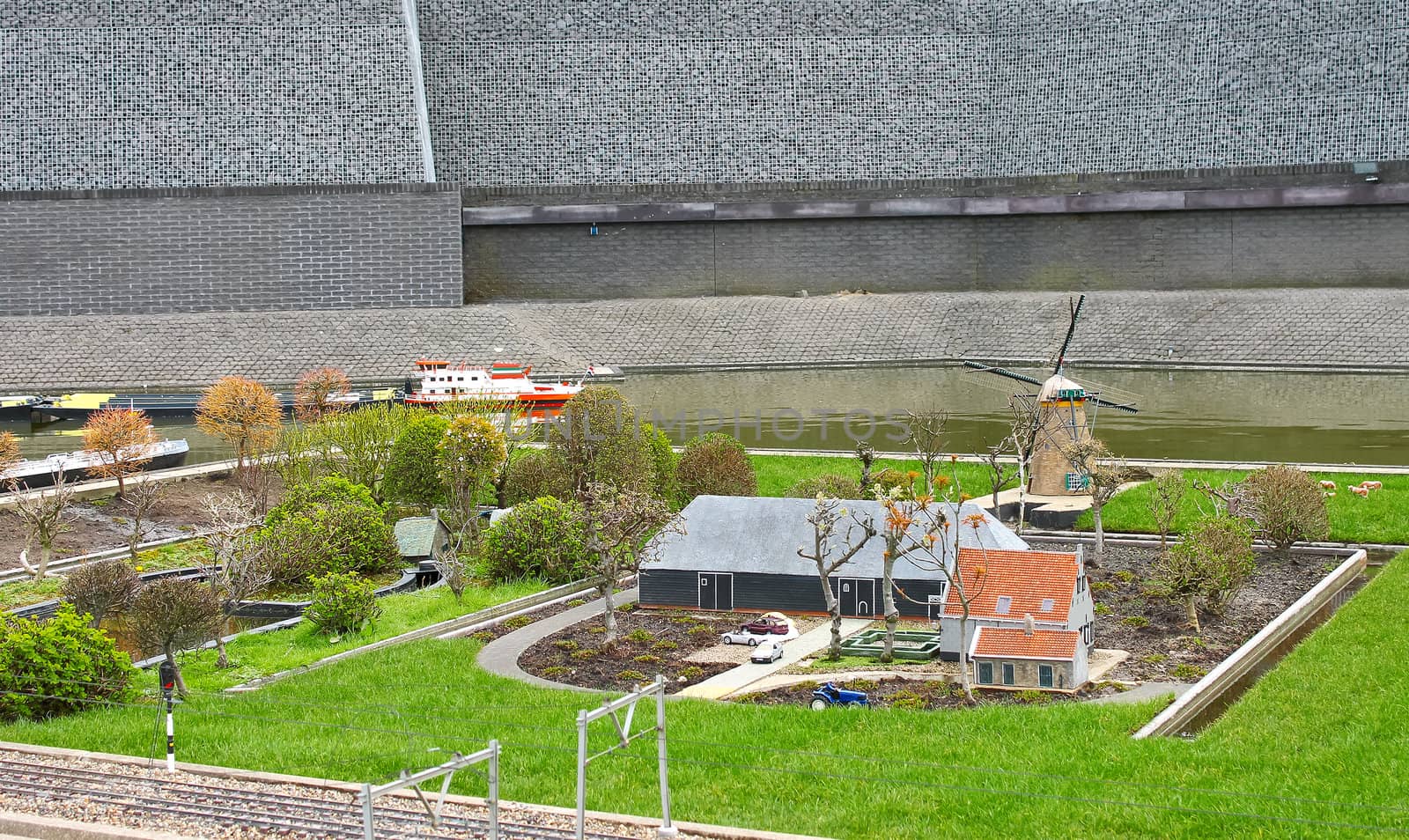 Madurodam - miniature city near  Hague in  Netherlands.