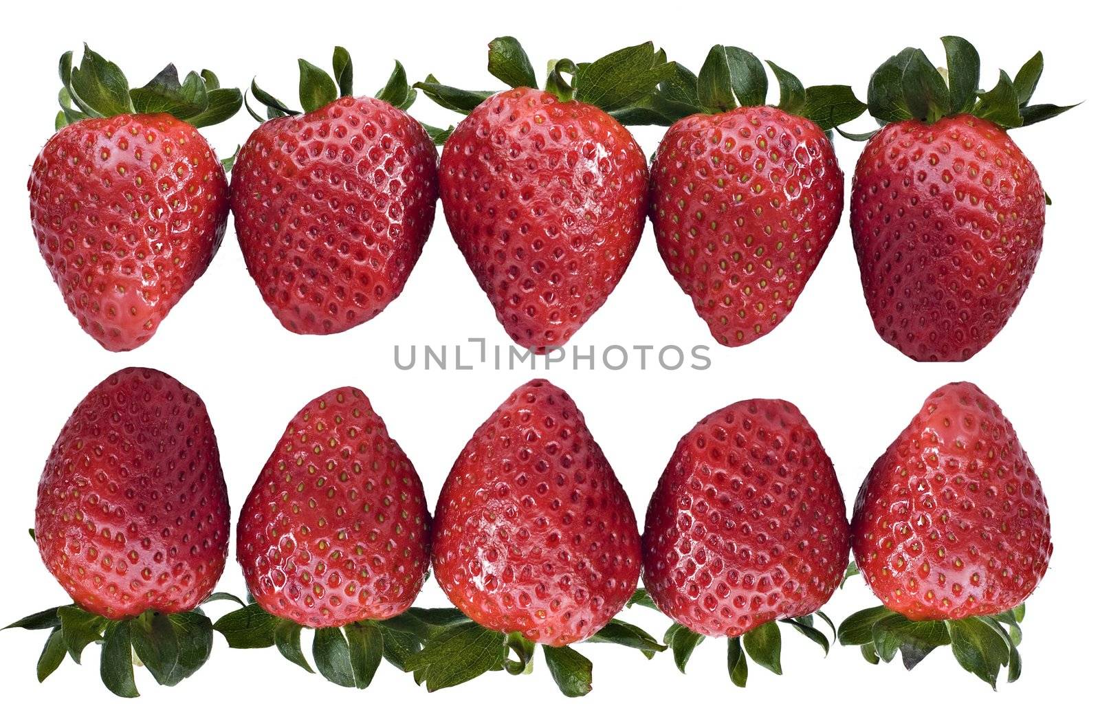 Healthy organic strawberries against blue sky by tish1