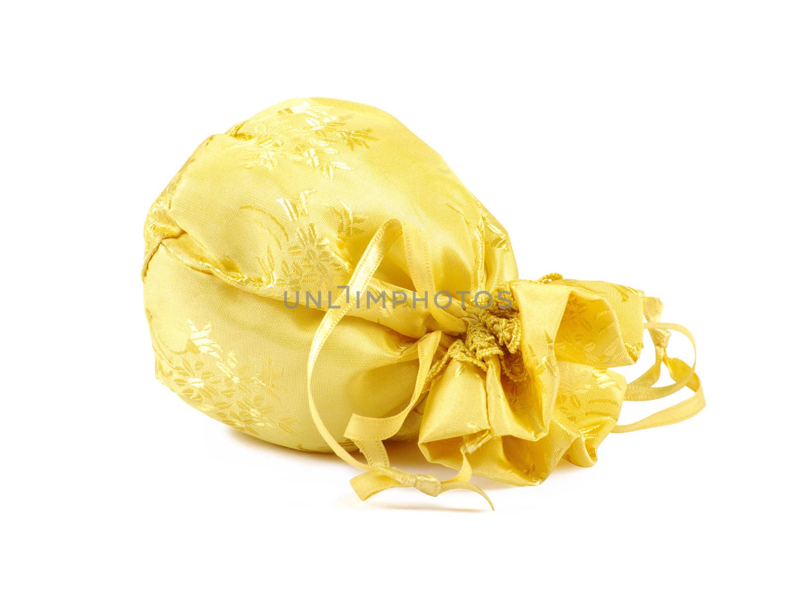 bag of gifts isolated on a white background. Studio photography