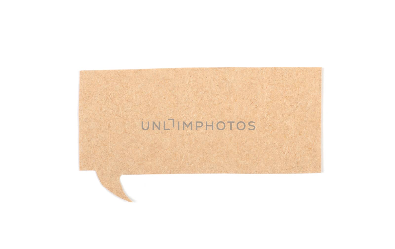 the thought of old paper isolated on white