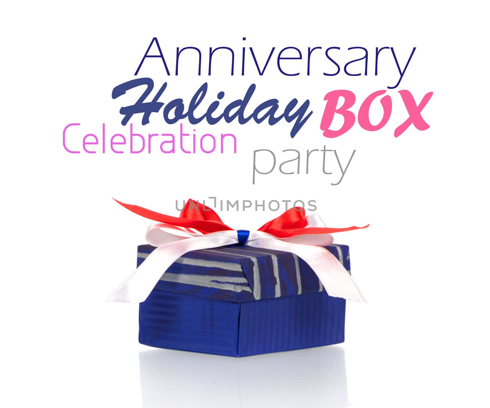 gift box with ribbon isolated on white