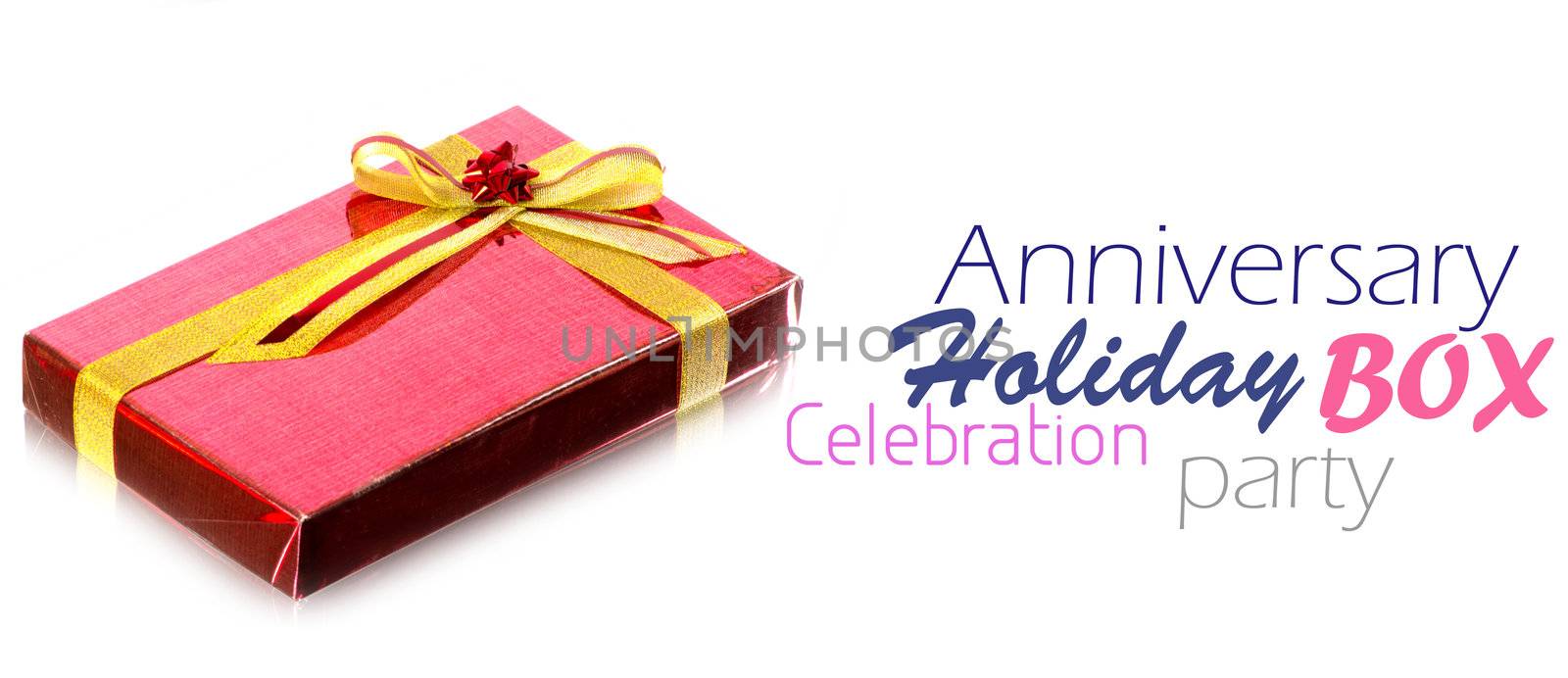 Red Gift Box on white background