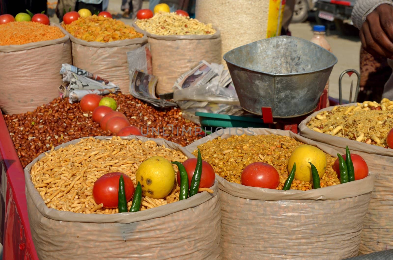 fruit and vegetable in a Indian market