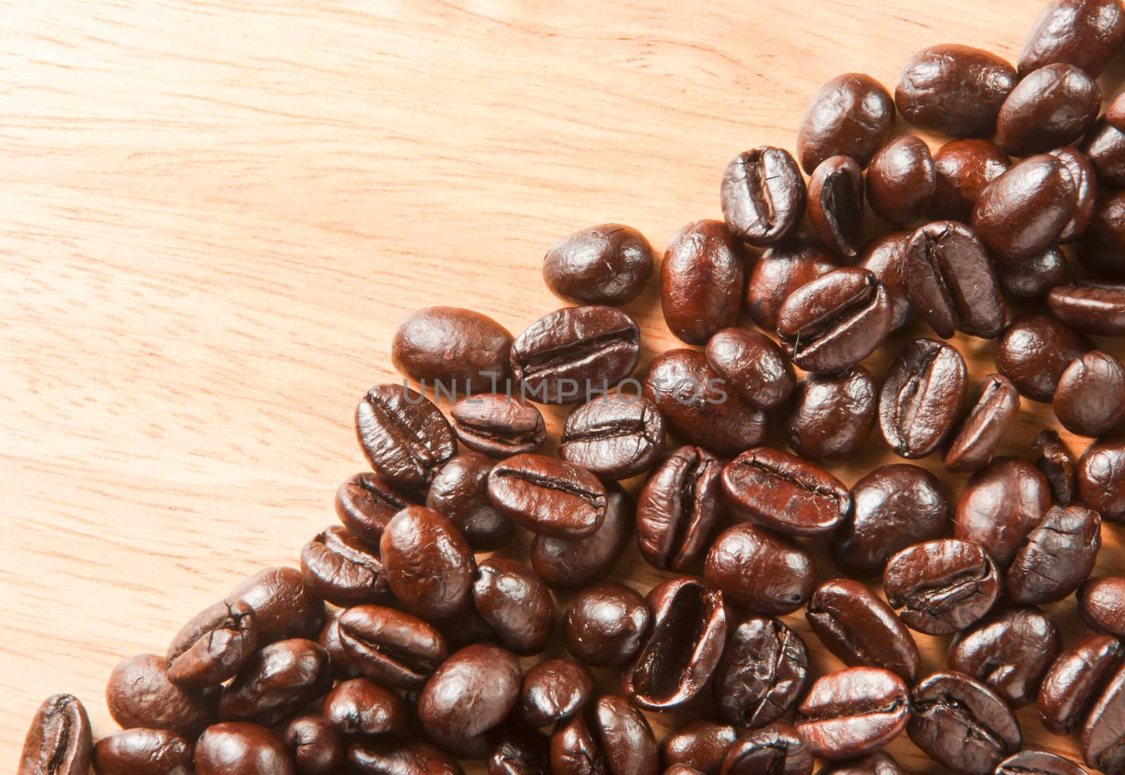 background of coffee beans on the table