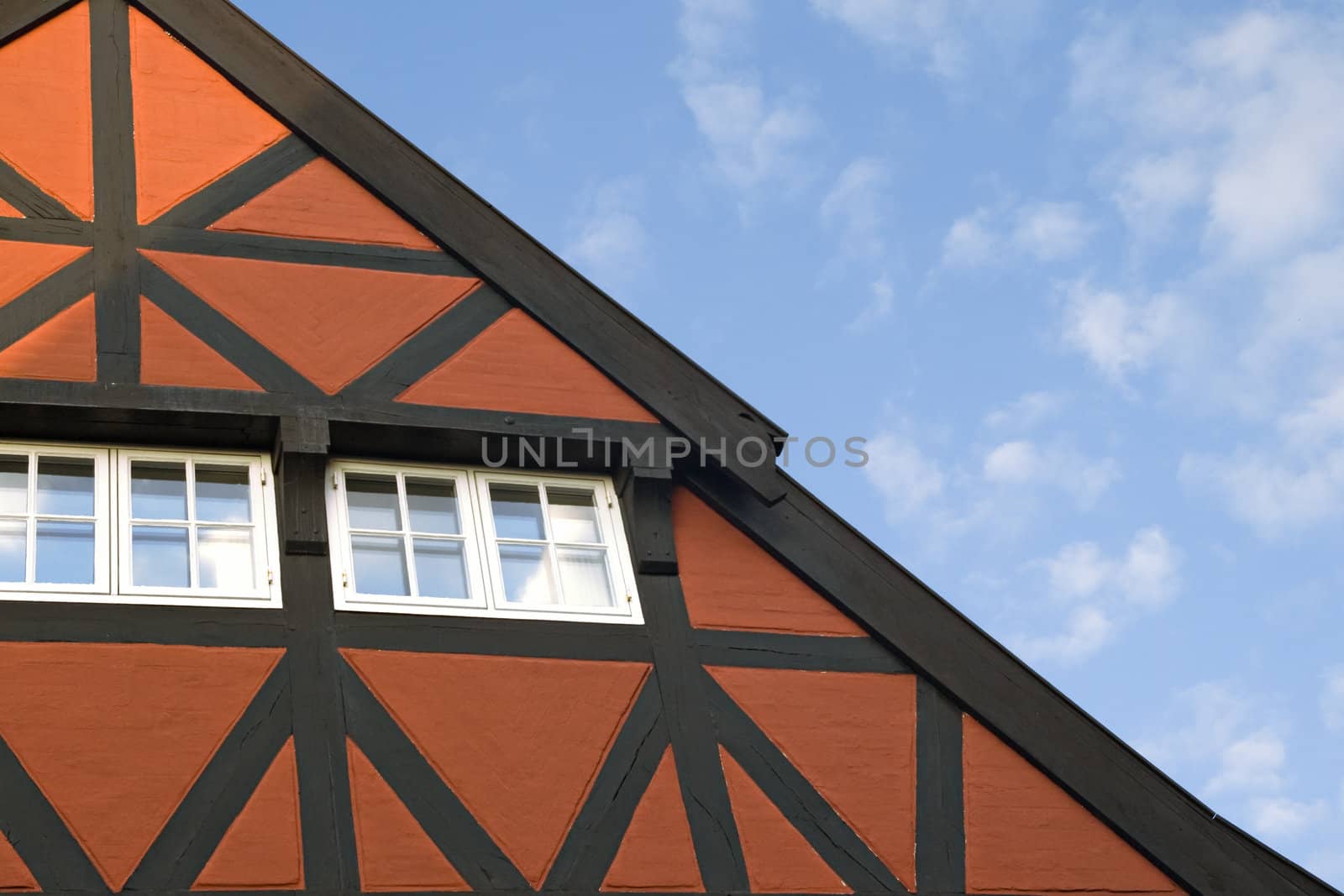 Roof of a house in bavarian style