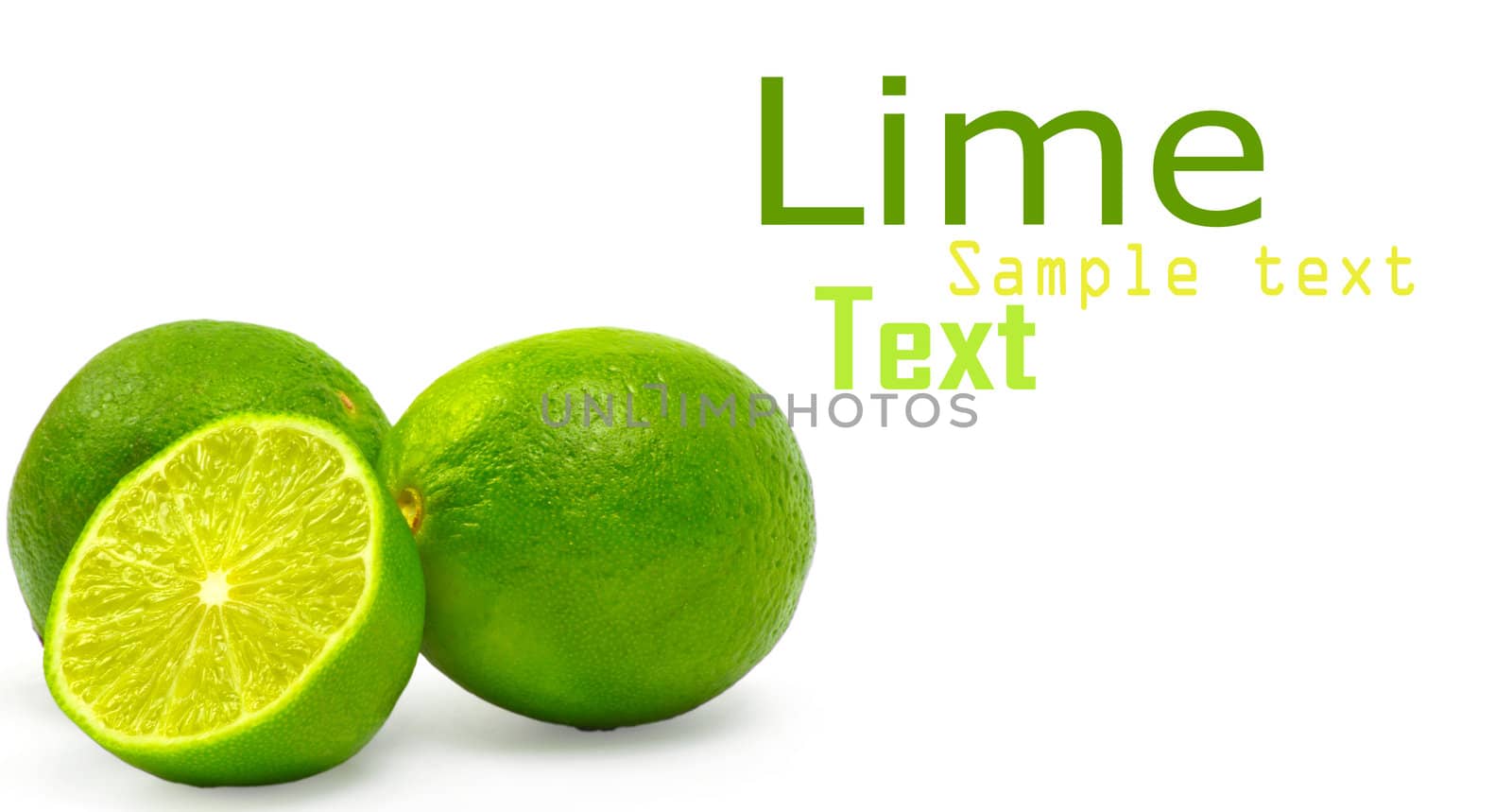 lime isolated on white background