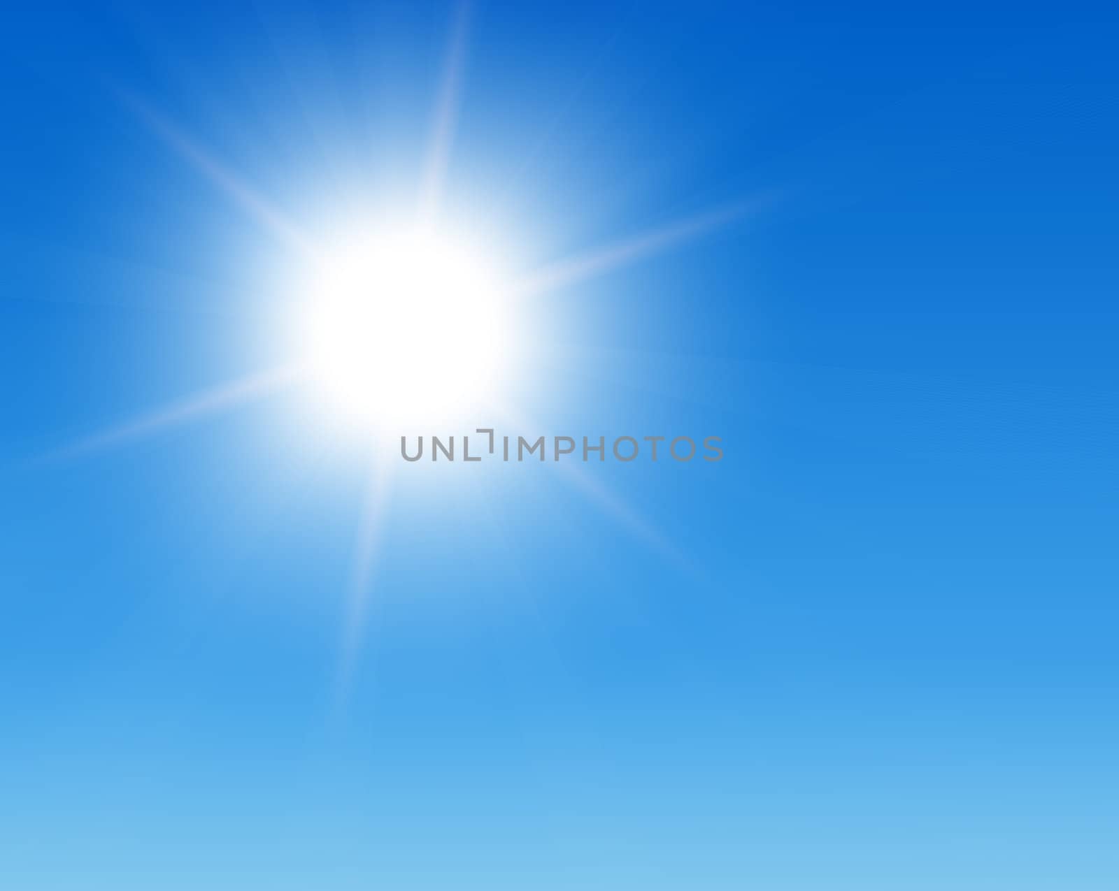 sun shine in blue sky
