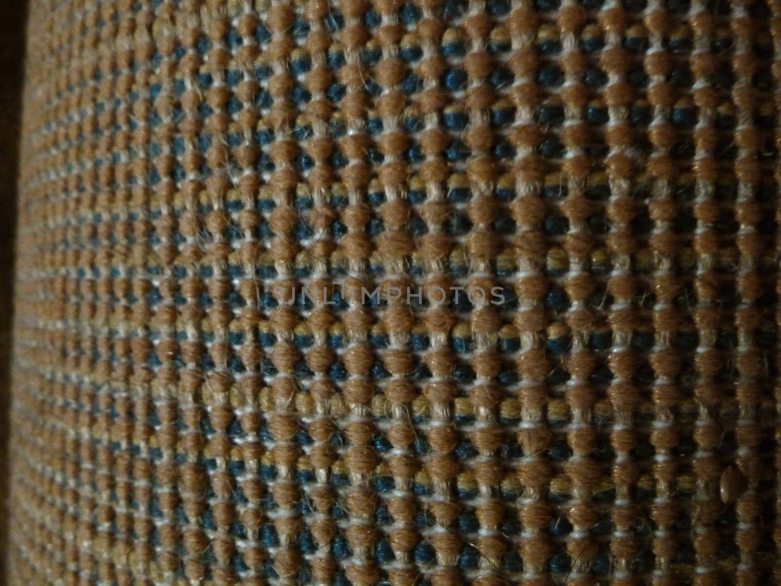 closeup on a section of woven material