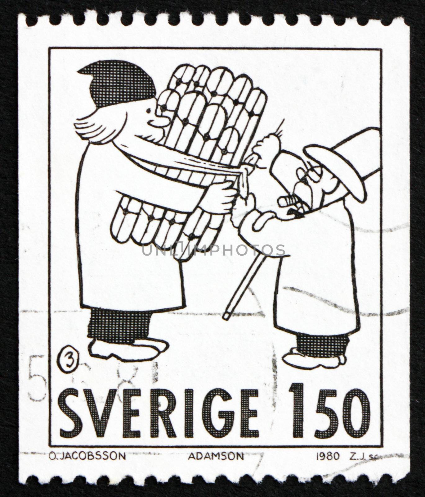 Postage stamp Sweden 1980 Comic Strip Characters by Boris15