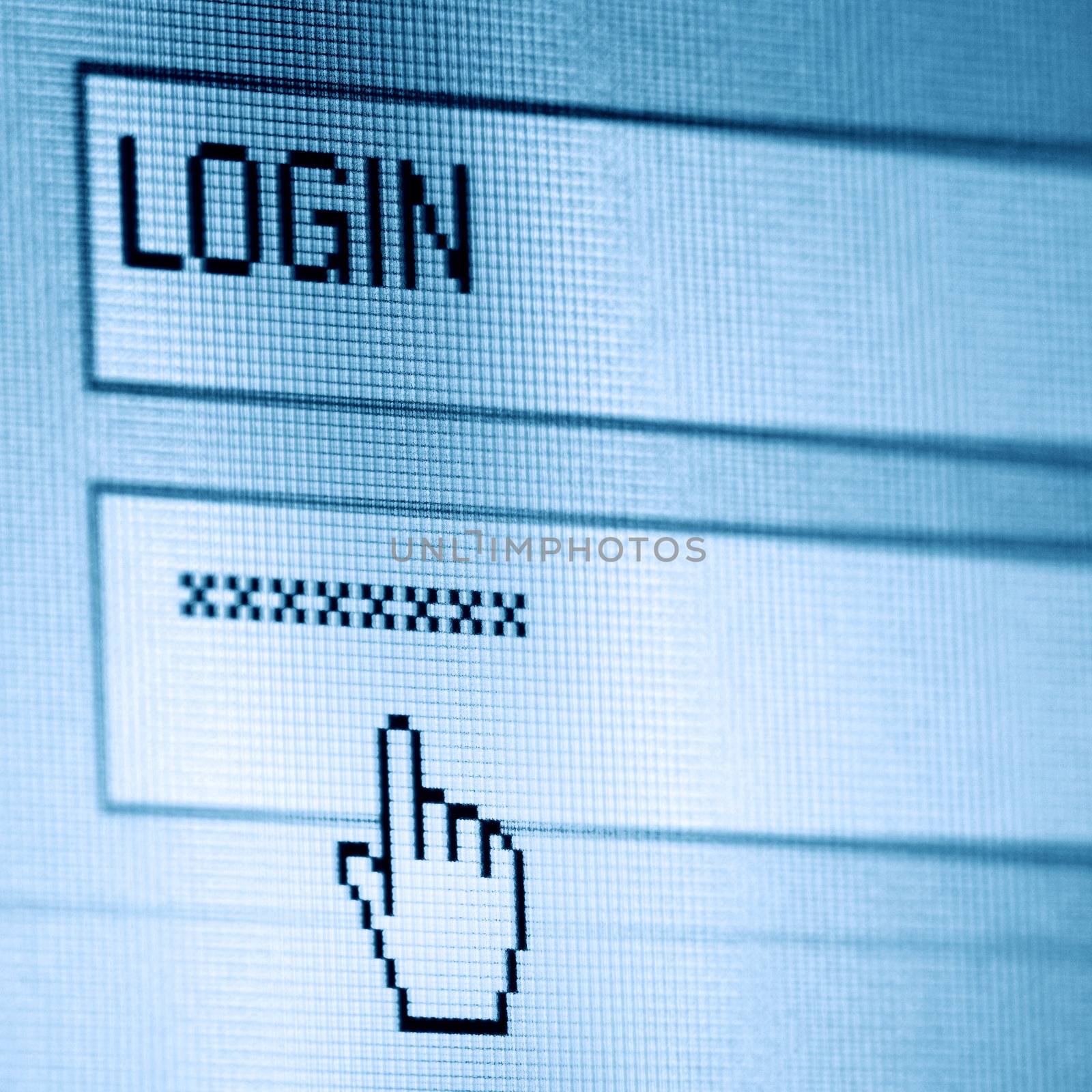 login  password on lcd screen macro