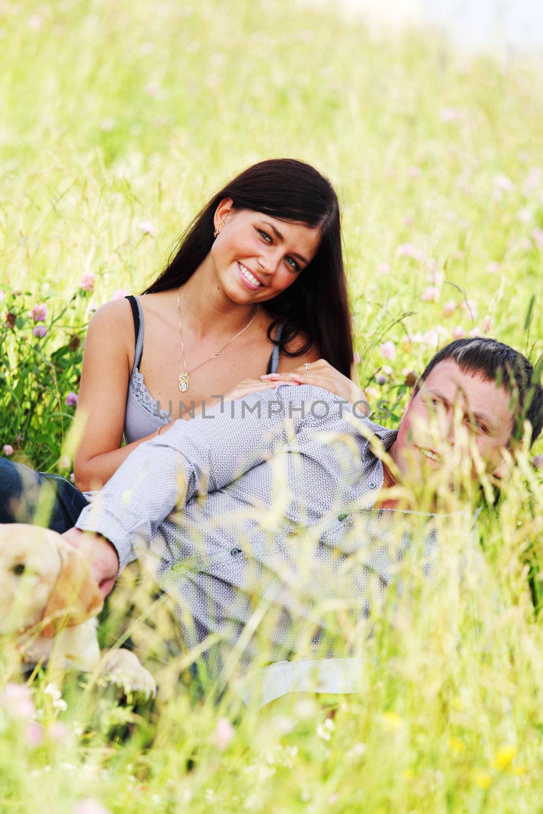 lovers on grass field by Yellowj