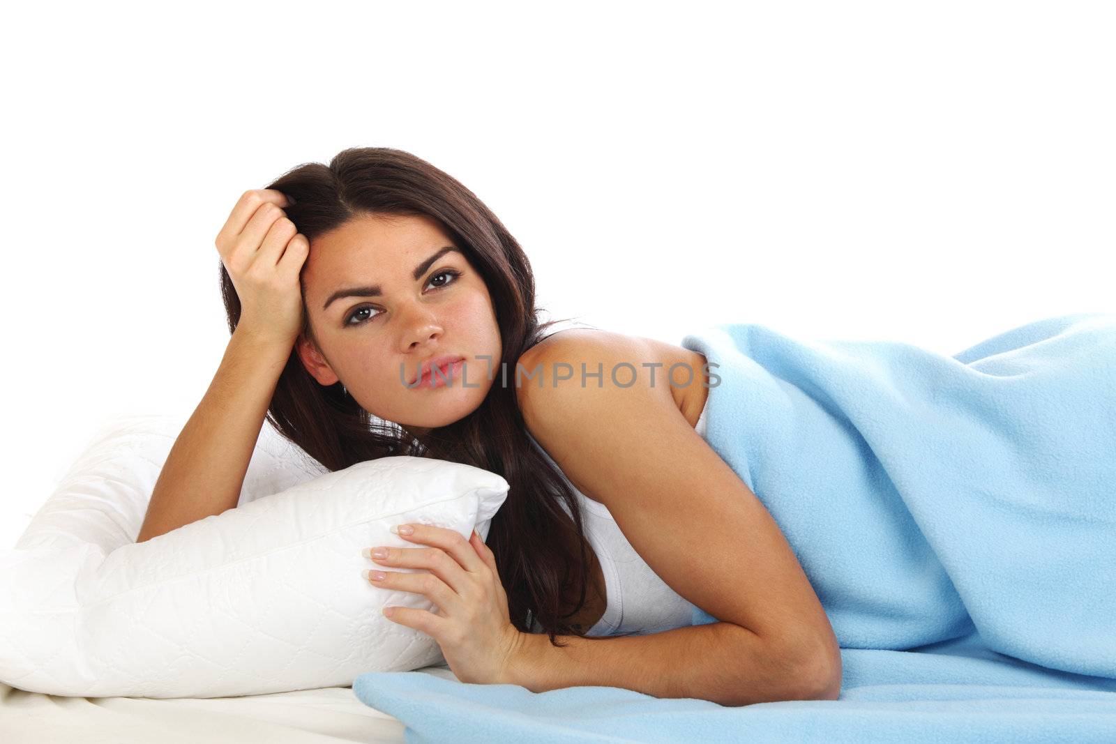 beauty woman sleep on the pillow