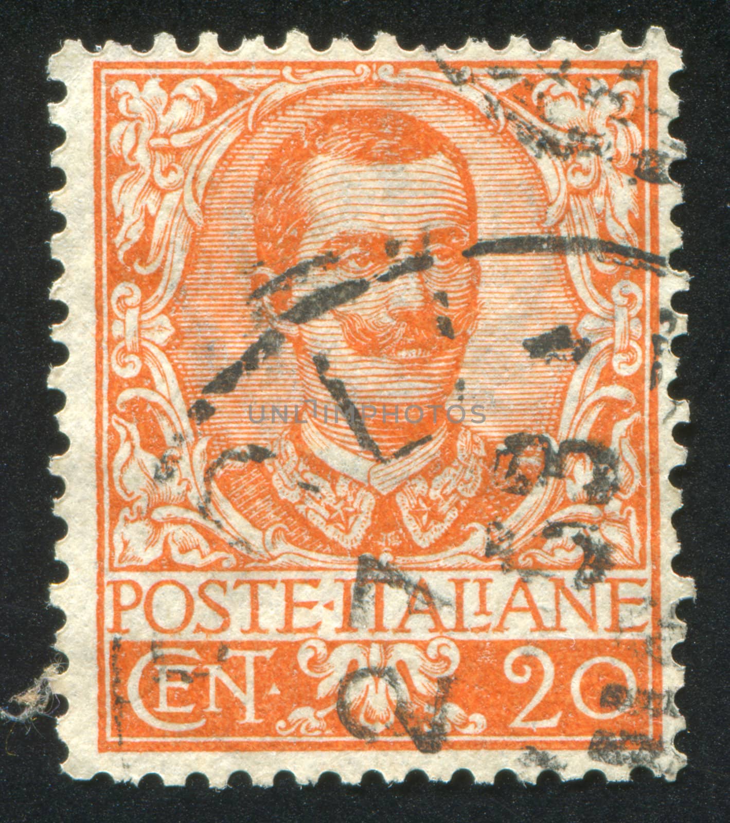 ITALY - CIRCA 1896: stamp printed by Italy, shows Victor Emmanuel III, circa 1896