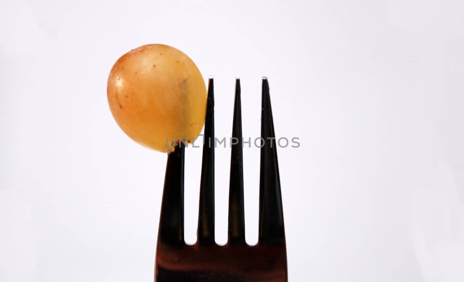 grape on fork