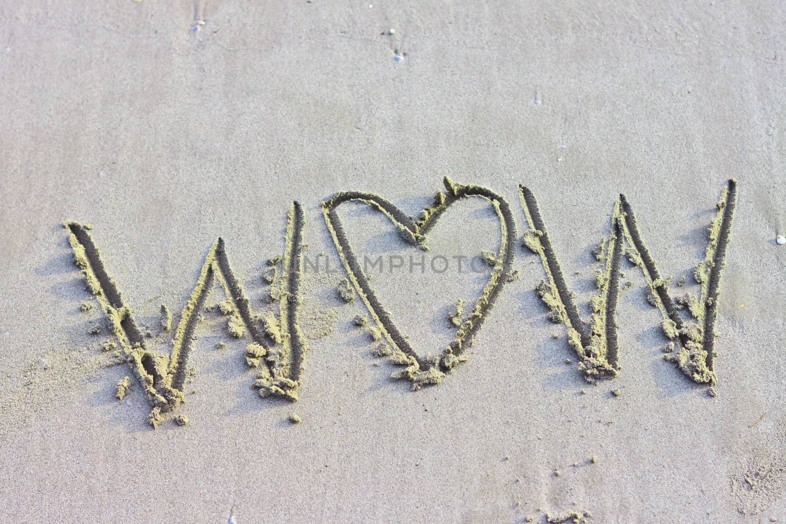 The inscription on the sand