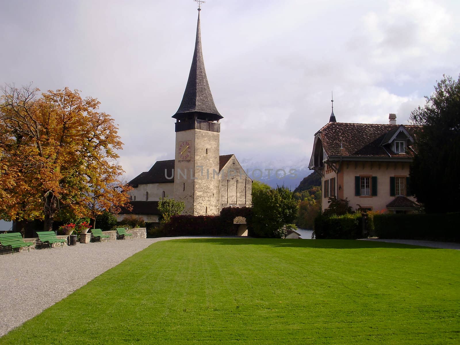 Spiez Castle in Spiez, Switzerland.