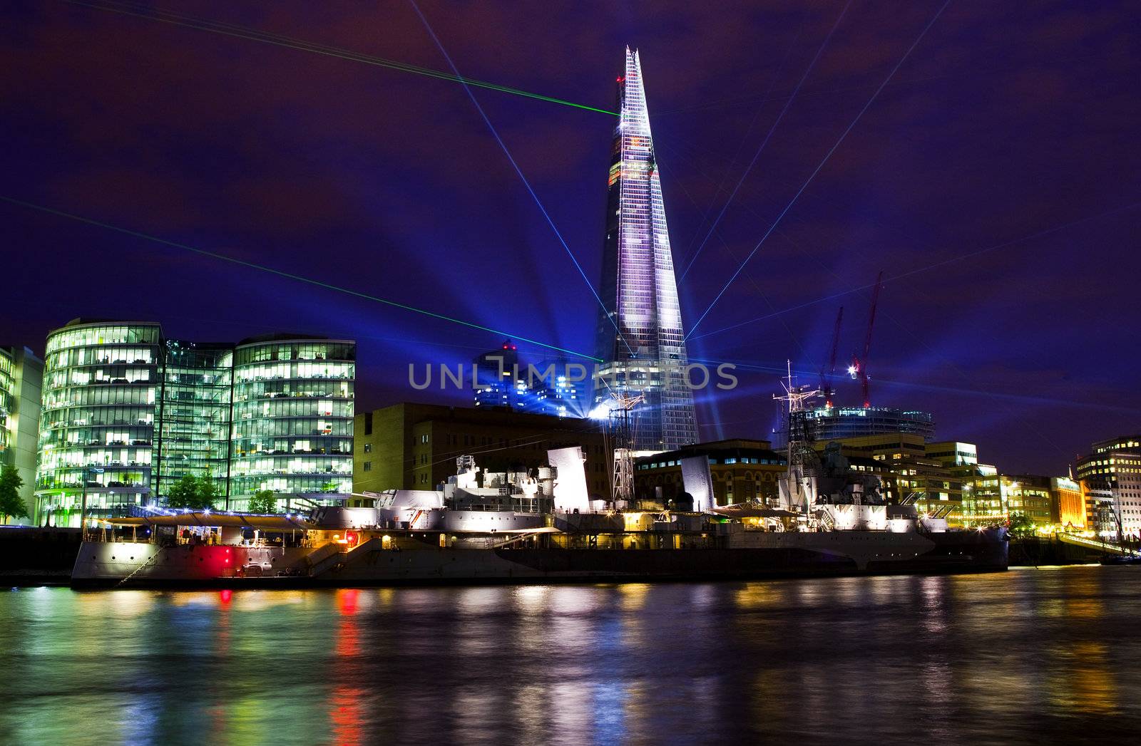 Shard Laser Light Show in London by chrisdorney