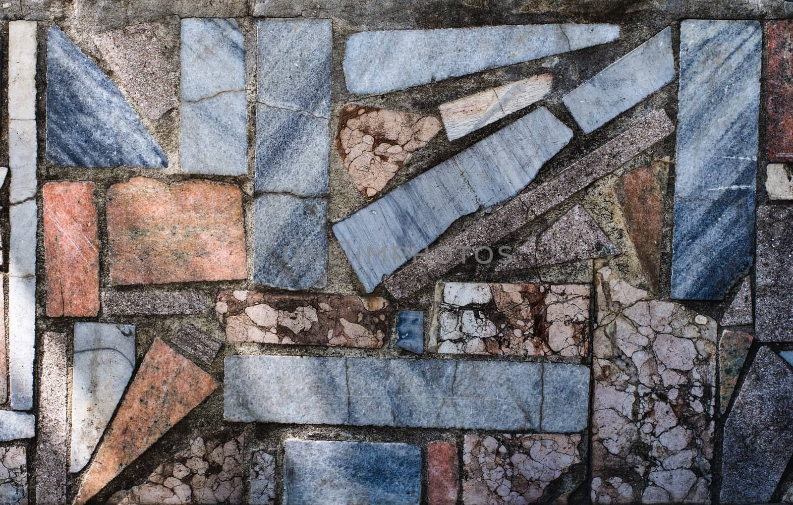 Mosaic stone wall texture. High resolution background