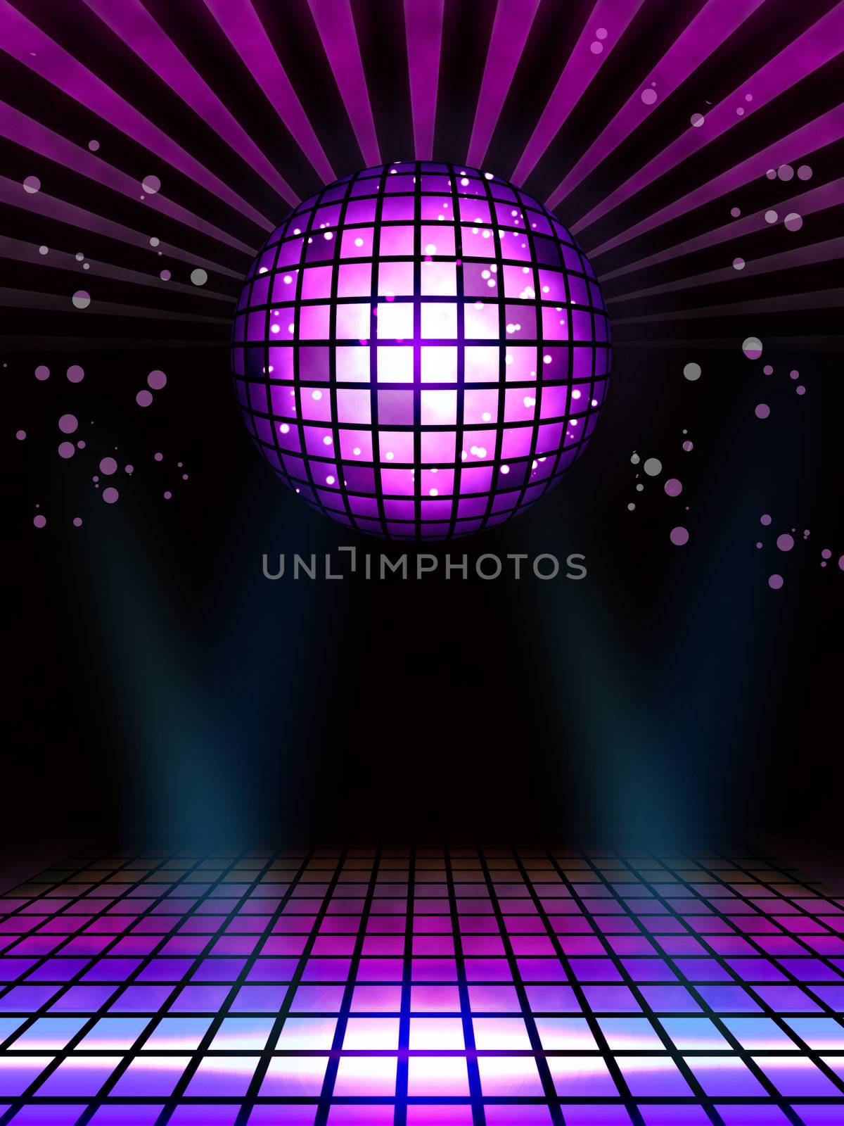 Techno disco magic ball poster full layout