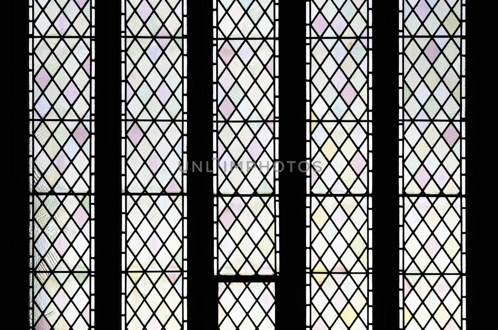 Stained glass background in a church