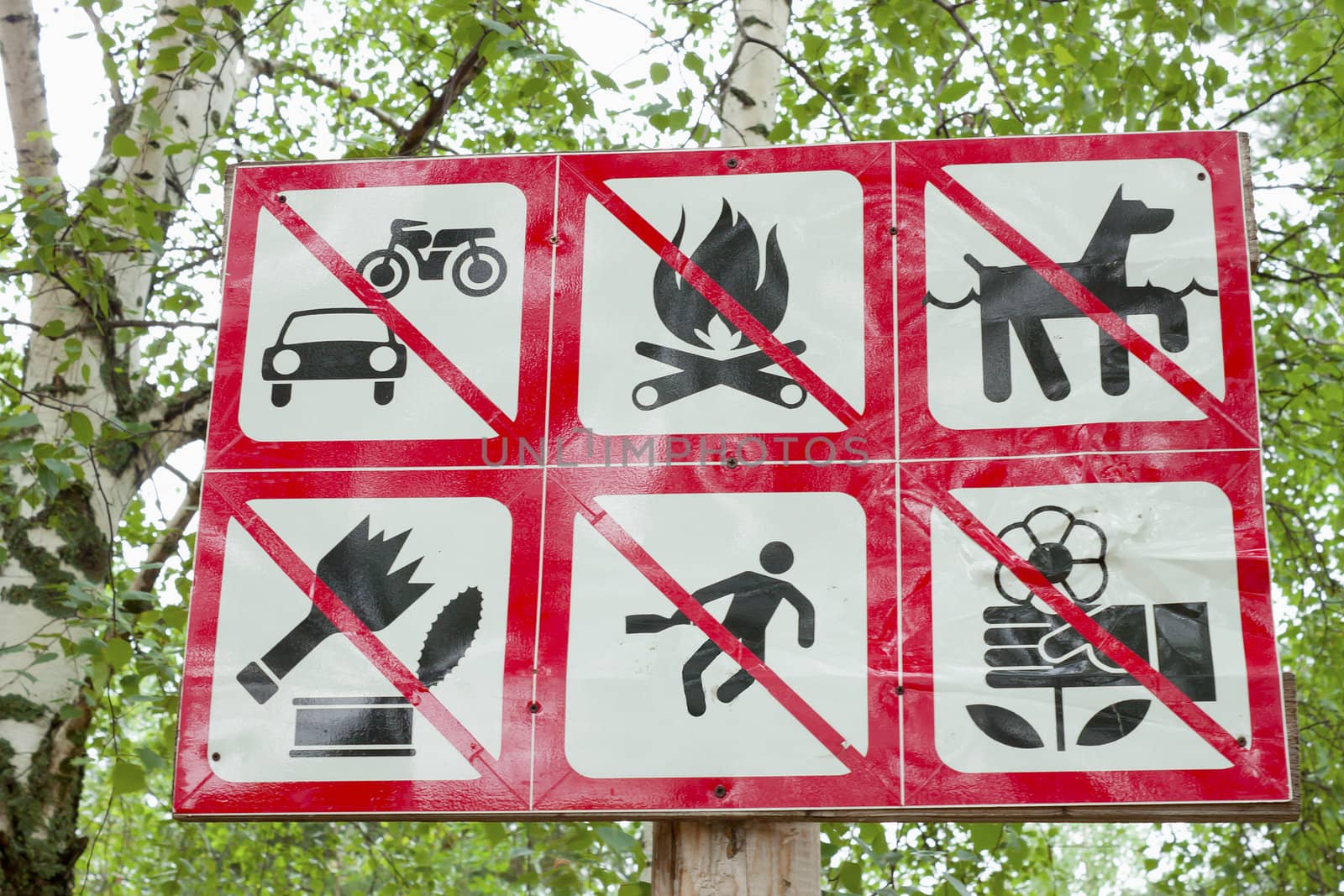 Six posters banned in the recreation area