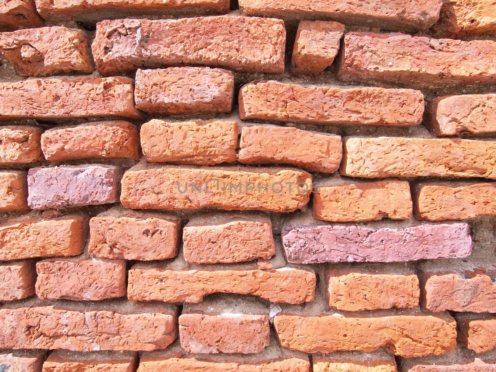 Texture of red brick wall 