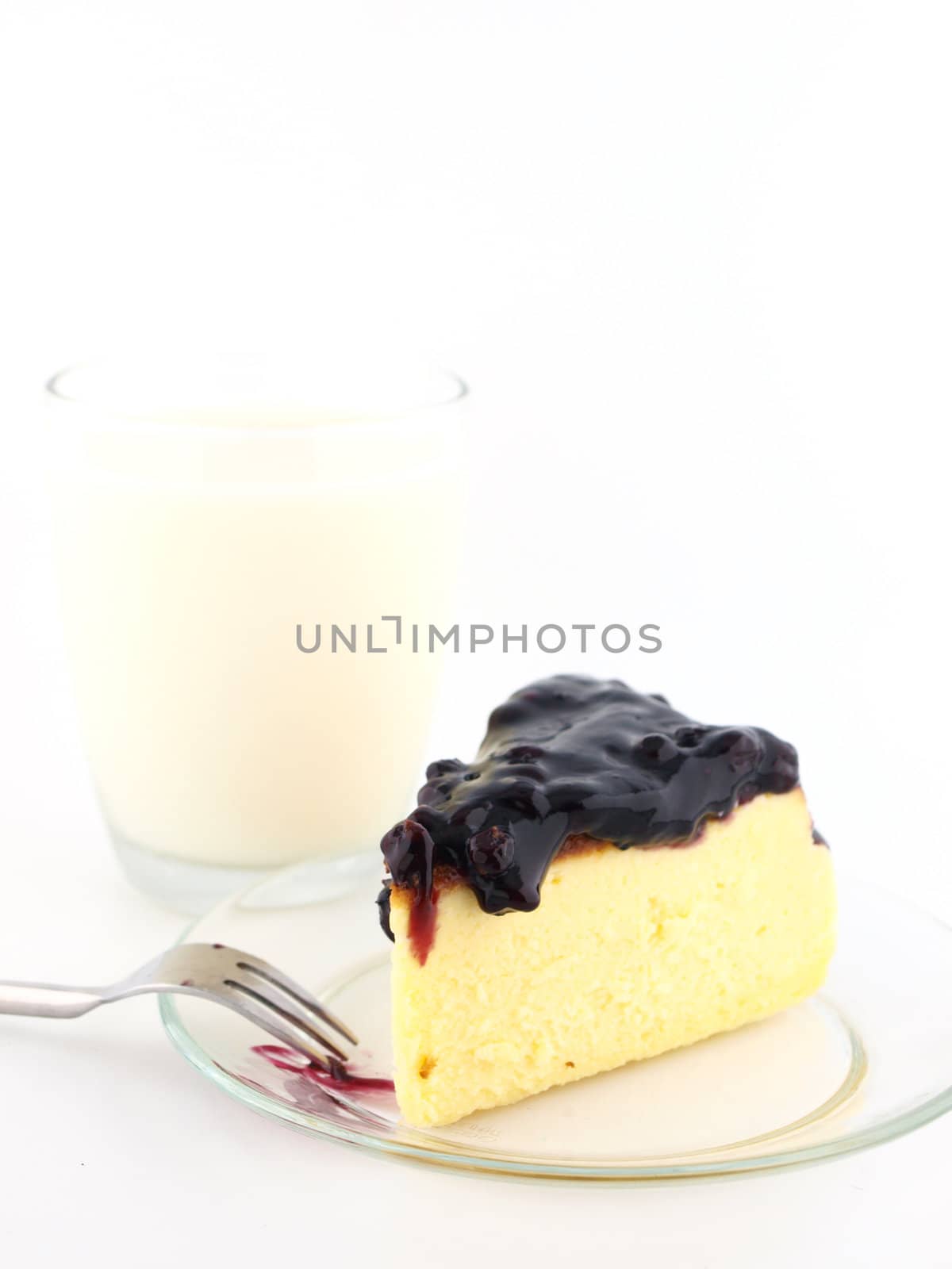 A delicious sweet Dessert Blueberry cheesecake