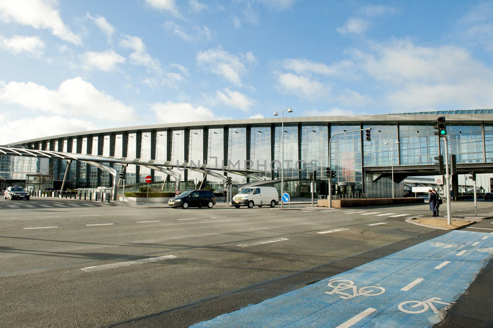 Copenhagen airport Kustrup view of outside, taken on February 2012