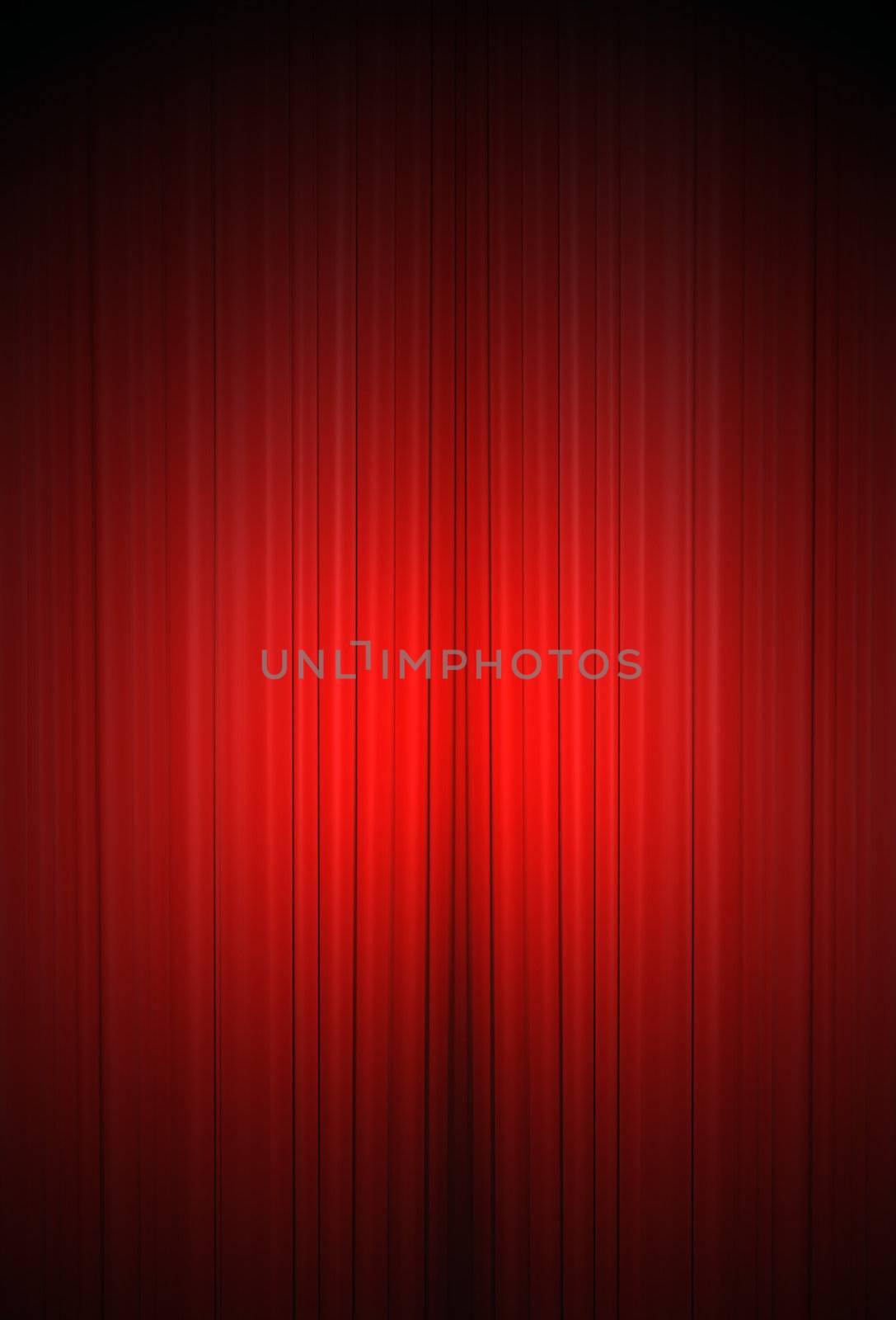 Red curtain of a classical theater 