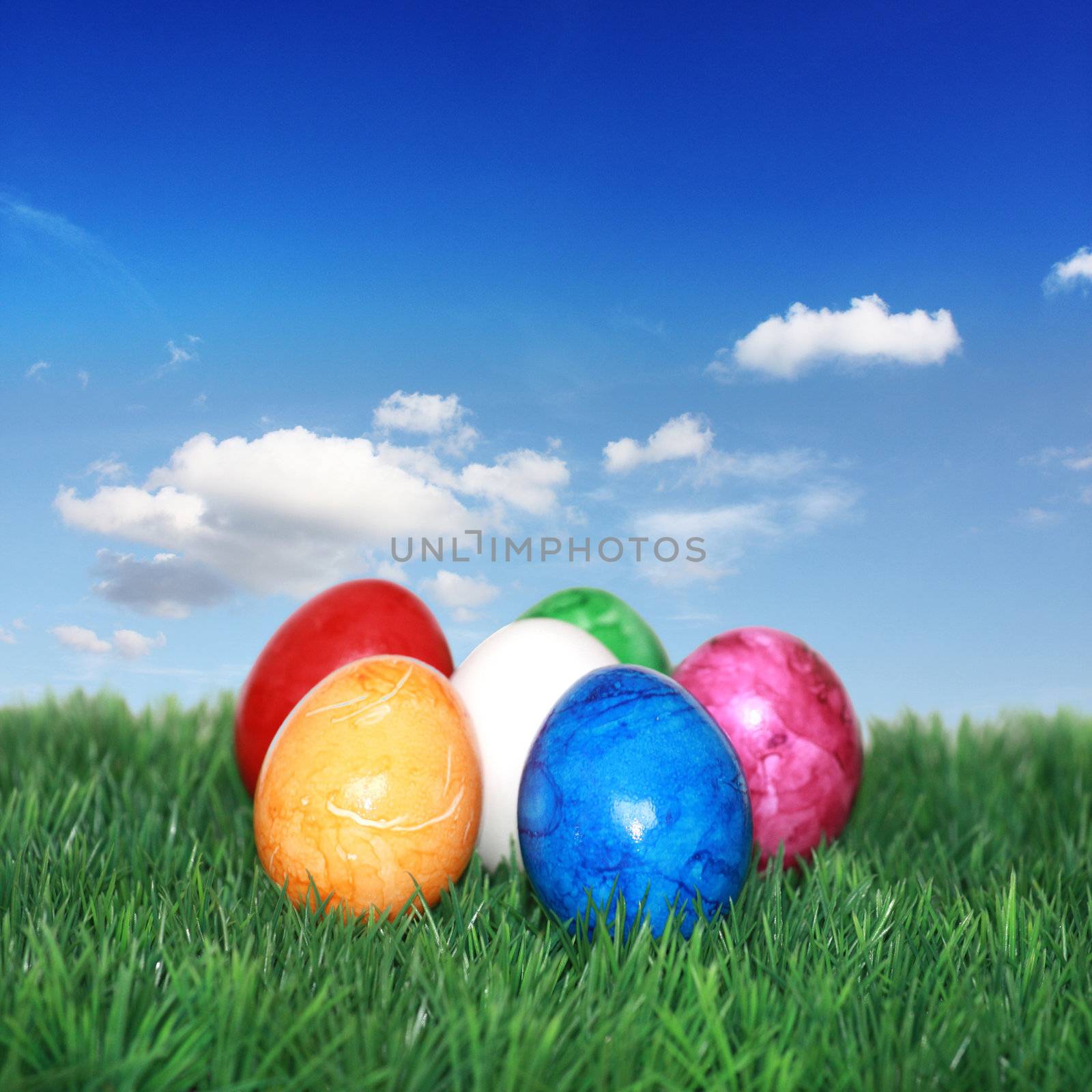 Colorful Easter egg mix by photochecker
