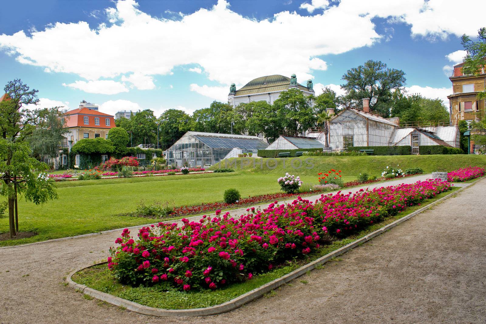 Botanical garden in Town of Zagreb, Croatia