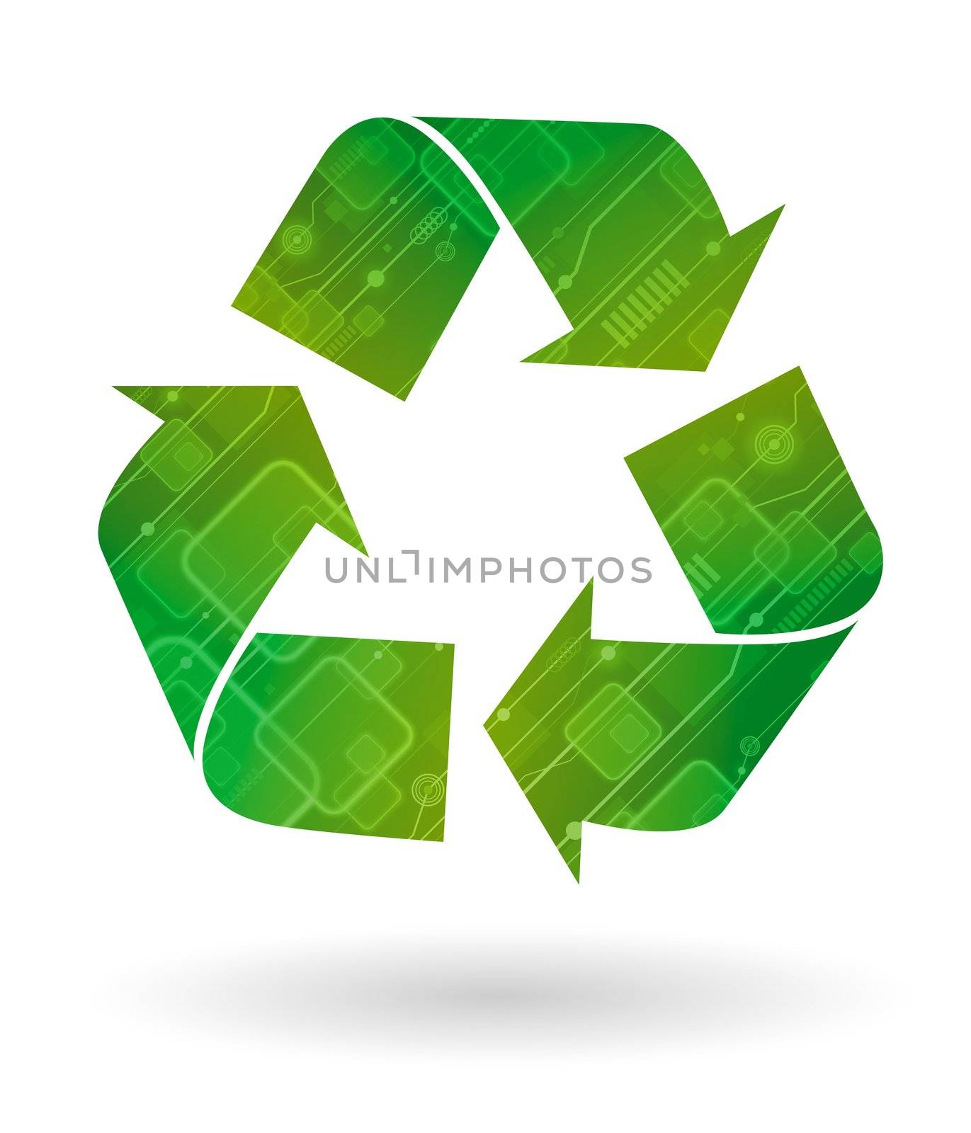 Recycle design on white background