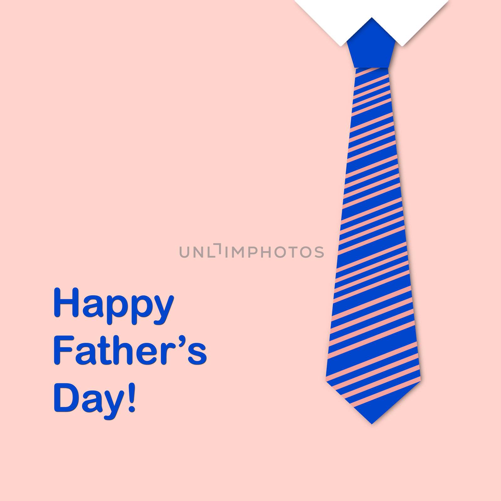 Tie and the sentence happy fathers day, a fathers day greeting card 