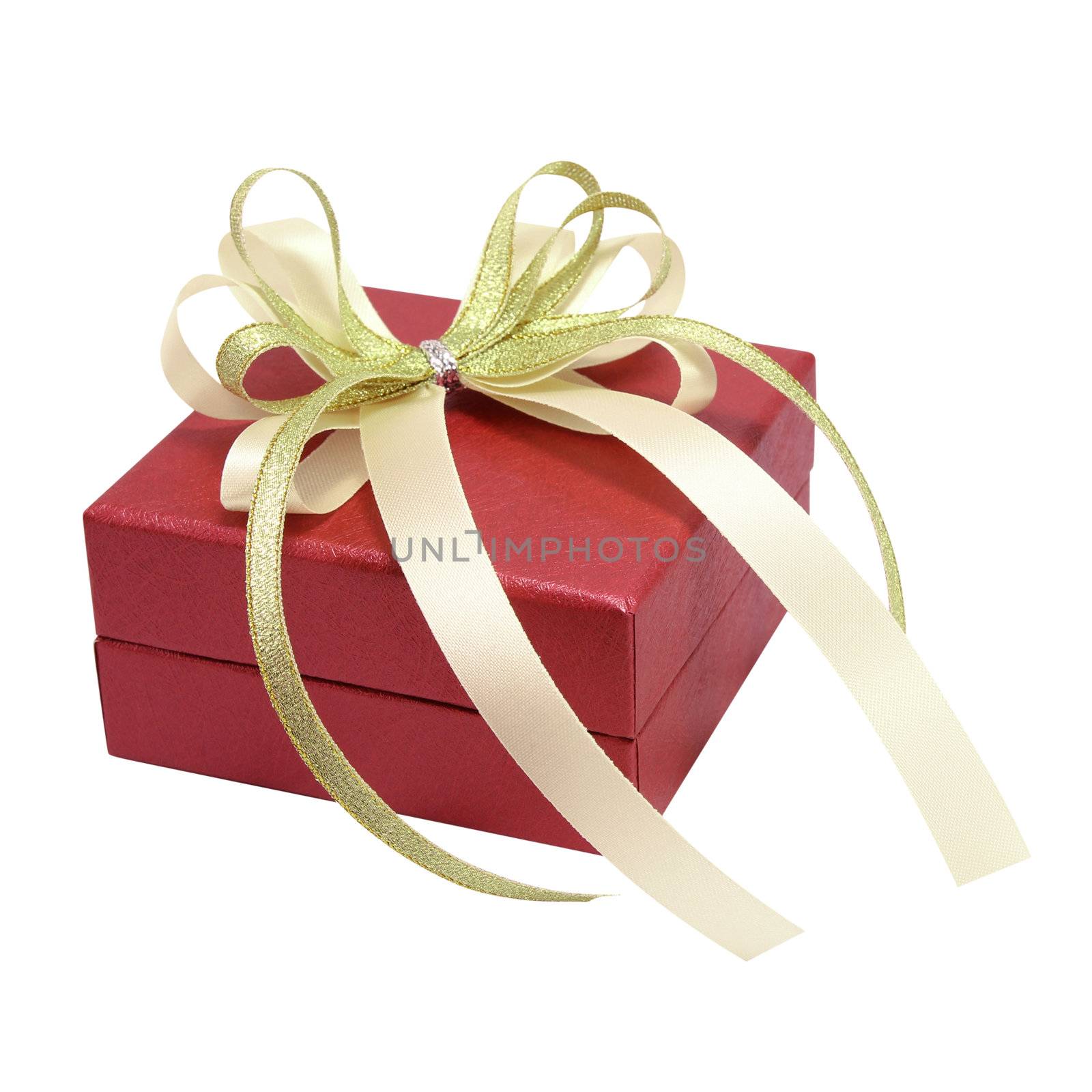 Gift box on white background by Myimagine