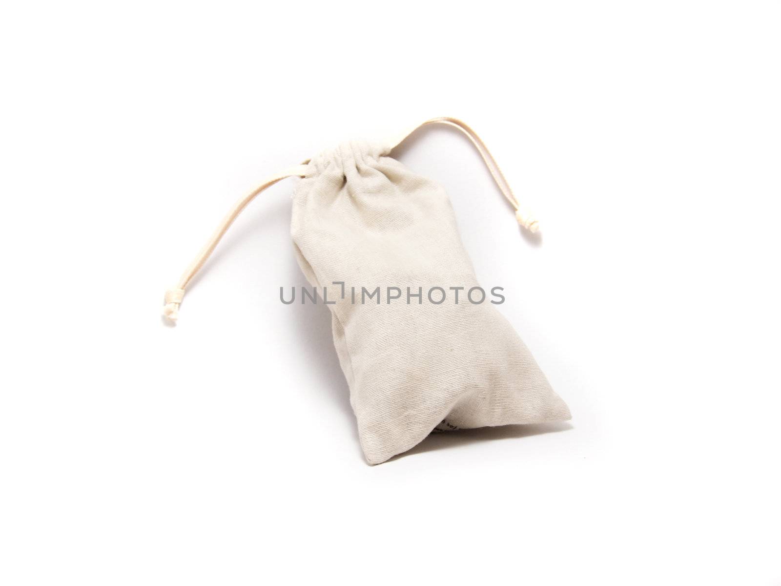 A Fabric Bag on white by siraanamwong