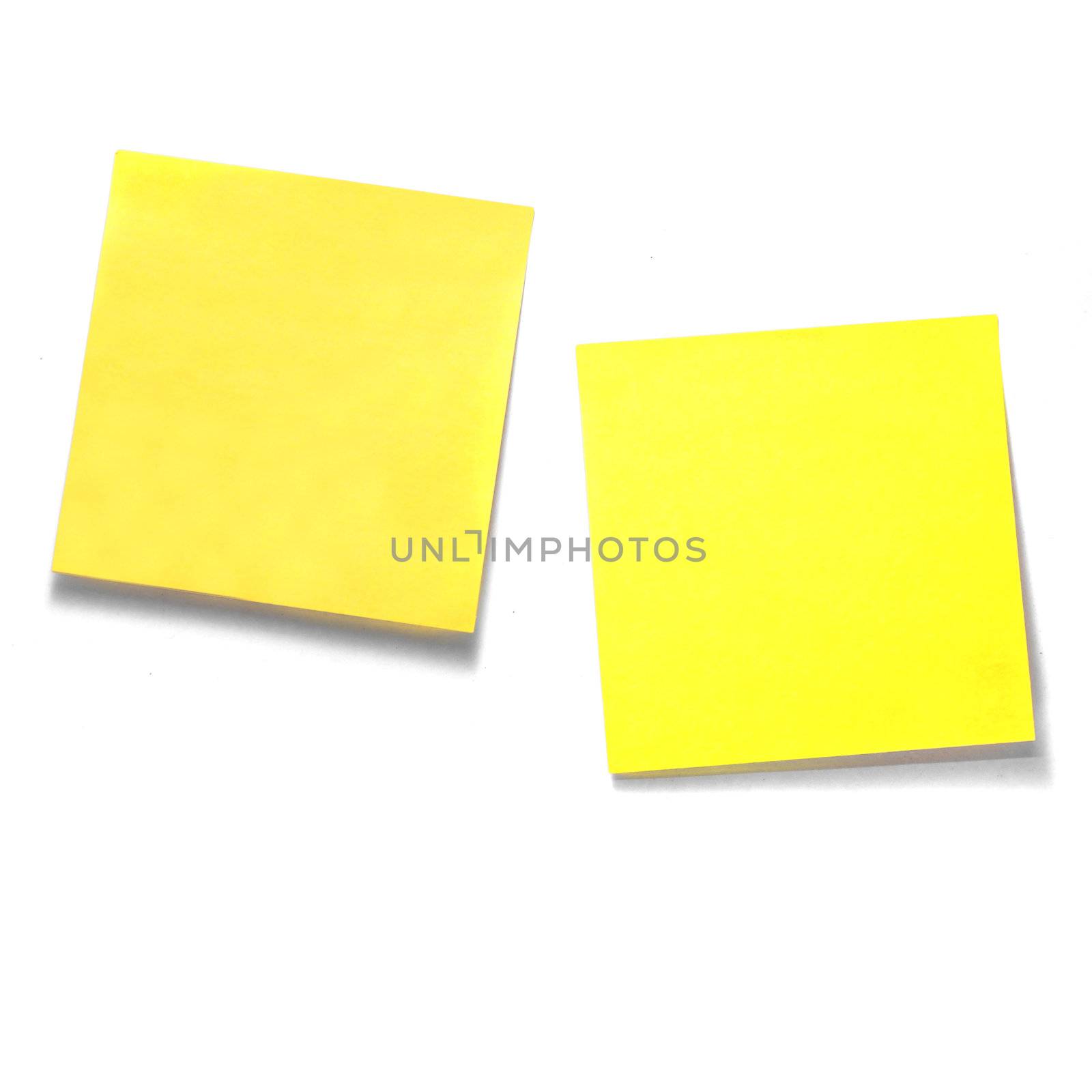 Yellow sticky notes with shade by siraanamwong