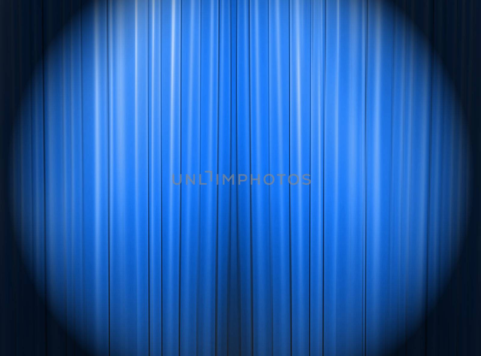 blue curtain of a classical theater 