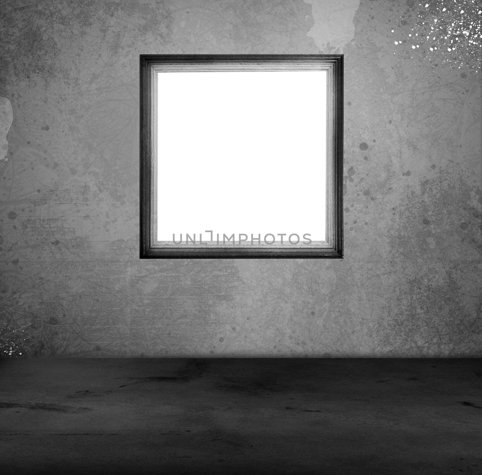 Interior picture frames on wall