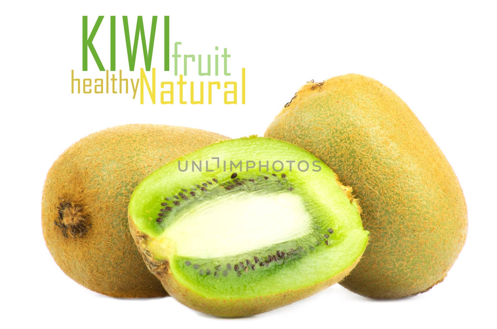 Kiwi fruit isolated on white background