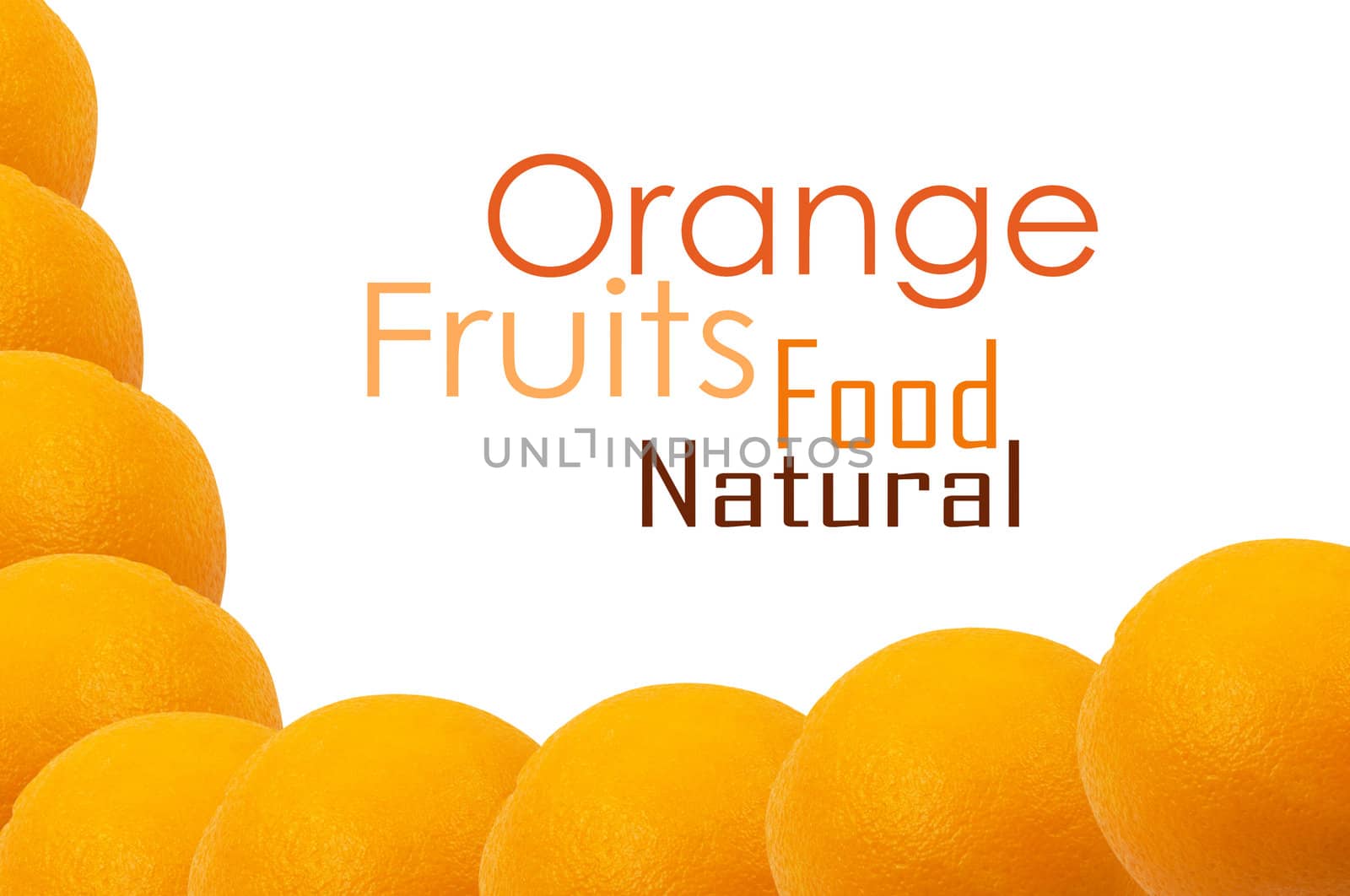 orange background isolated on white