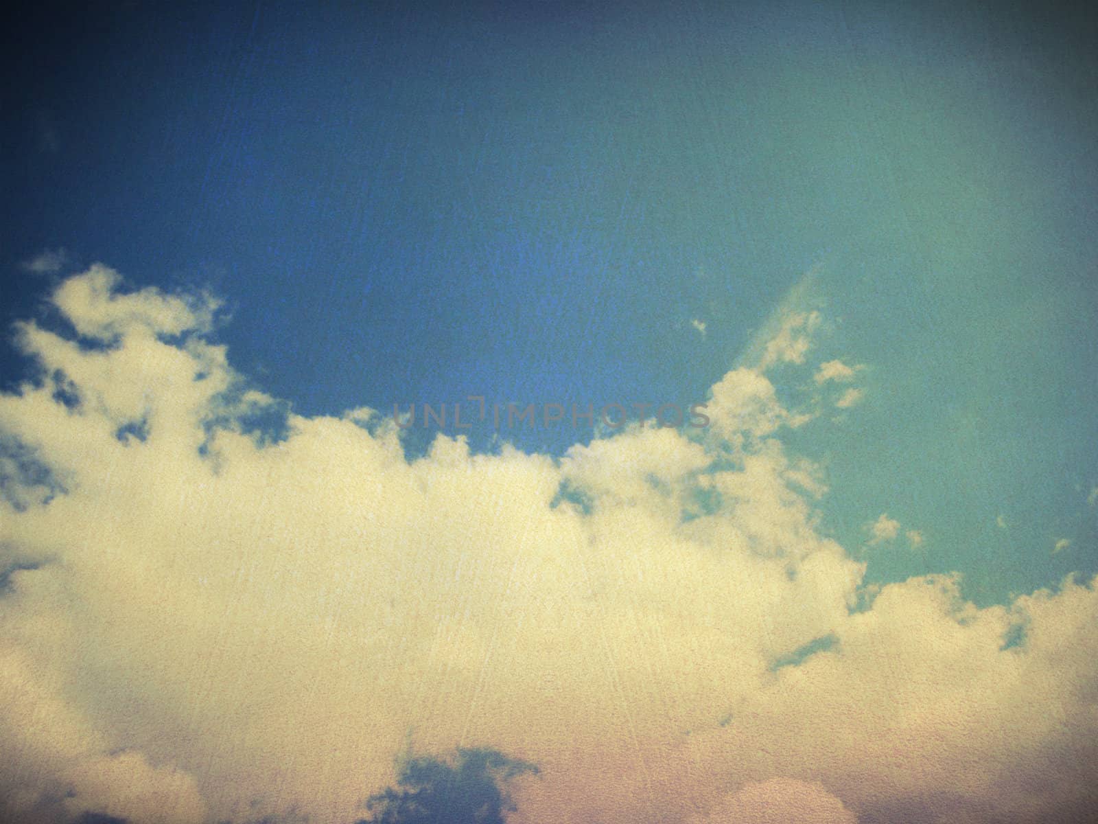 retro image of cloudy sky