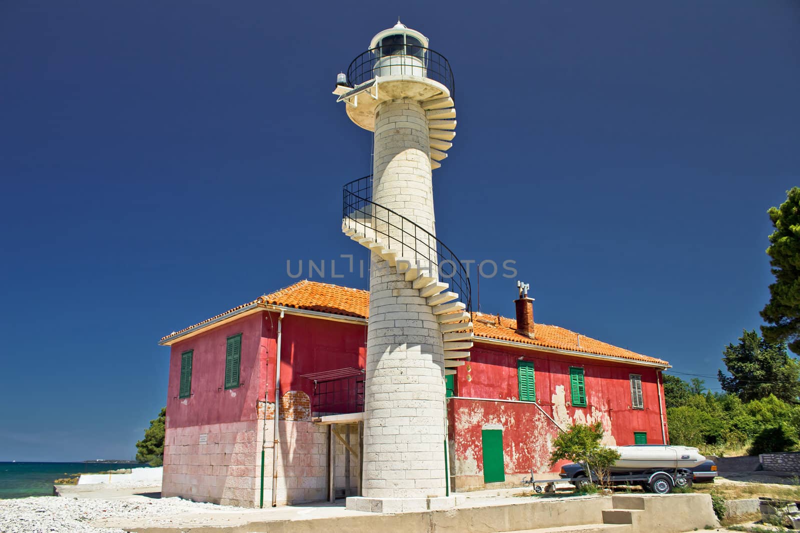 Colorful lighthouse Puntamika in Zadar by xbrchx