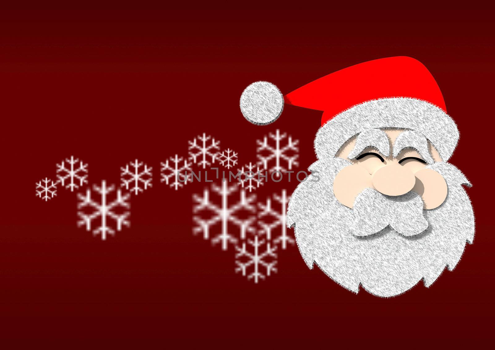 relief graphic santa on red background for christmas day and happy new year